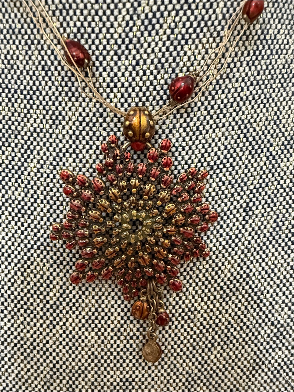 Chico’s Ladybug Starburst Necklace
